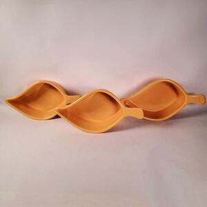 Chantal Ramekin Leaf 12-Ounce Bakeware Baking Dish Orange Enamel 93-LO15 Setof 3